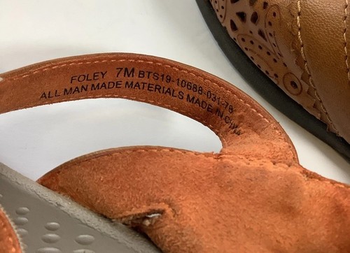 Sandalias Baretraps para mujer talla 7 Foley Mary Jane marrón tostado cómodas perforadas - Imagen 6 de 11