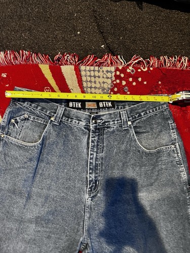 Pantalones de mezclilla vintage Y2K DTEK Carpenter para hombre 42x32 azul holgado patinador pierna ancha grunge - Imagen 5 de 11