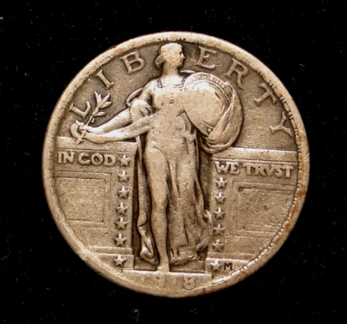 1918 STANDING LIBERTY QUARTER OLD US TYPE COIN
