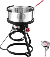 VEVOR 10Qt Fish/Wing Propane Fryer Kit – Outdoor Aluminum Pot 54,000 BTU