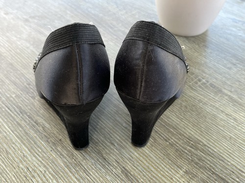 Women Black Wedge closed toe shoes Pour La Victoria Enya  8.5 M - Picture 5 of 9