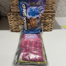 Kinetic Sand Bundle Colors Squeezable Sand Lot Blue Brown Pink White Yellow