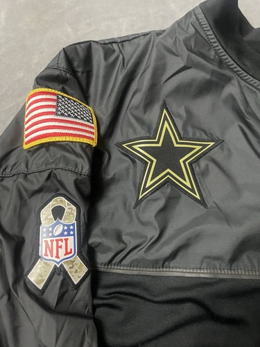 Nike Salut To Service Dallas Cowboys Black And Camo Full Zip Up Jacket Size 3XL - Picture 2 of 7