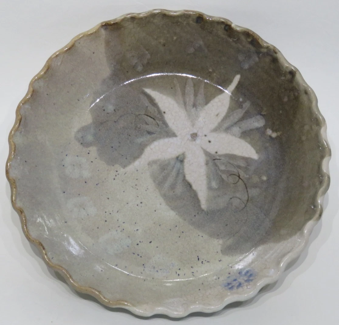 Pie Dish Large Deep Dish Handmade Stoneware Fluted Pie Plate 2" x 11½" Signed