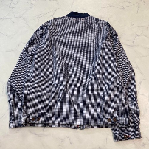 45rpm Zip-Up Blouson Jacket, Gingham Check, Blue, Size 3, Men's - Picture 14 of 16