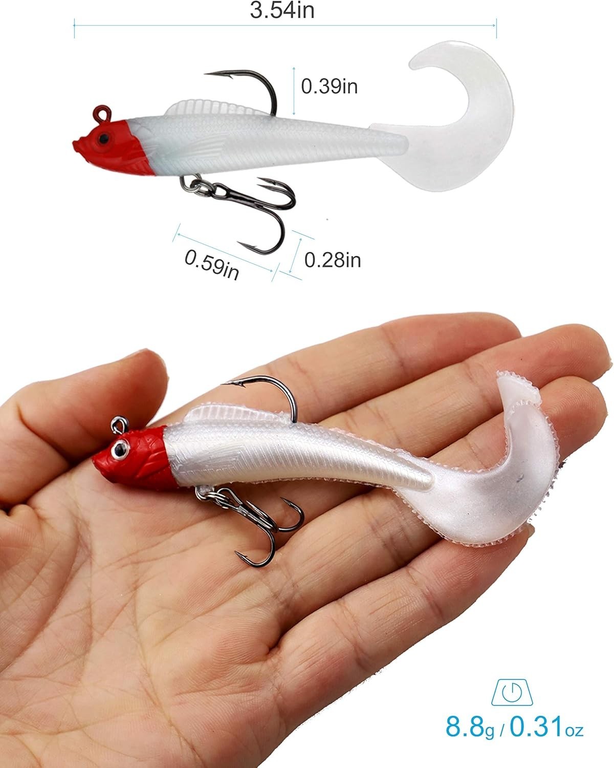 Soft Swimbaits - 6 Colors, Big Tail Action for All Fishing Enthusiasts - Image 5