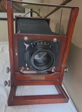 Vintage Korona View 5x7 Large Format Mahogany Camera w/ Betax No.4 Lens Shutter