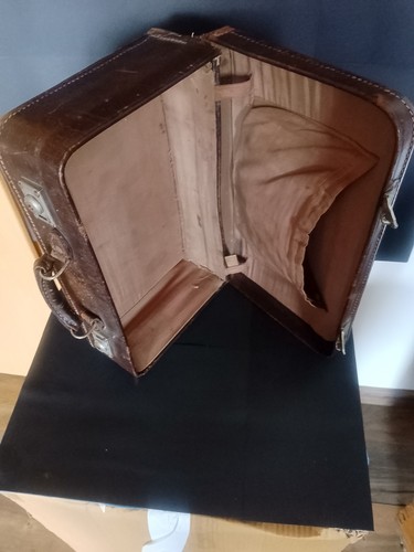 Vintage alter kleiner Lederkoffer - Bild 6 von 11