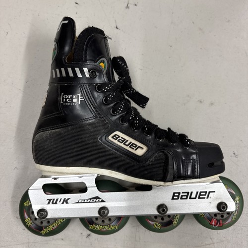 BAUER 5 OFF ICE INLINE HOCKEY SKATES TUUK 6000 Instigator wheels 766174 size 6D - Picture 13 of 16