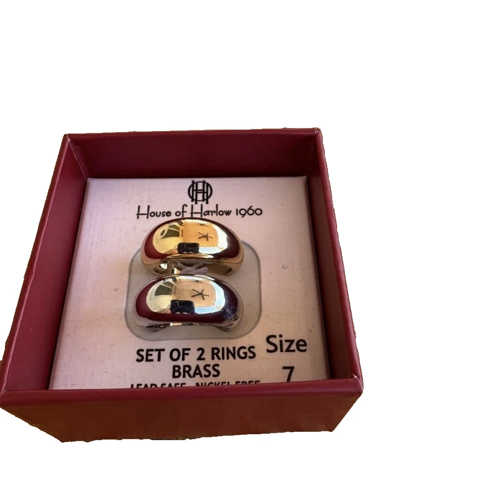 Anillos de latón House of Harlow 1960 elegantes para mujer talla 7 Foto 3 de 3