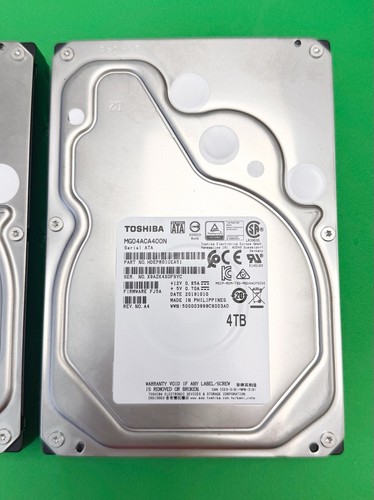 {2X} *Wiped* Toshiba MG04AC400N 4TB 72K RPM SATA 3.5” Internal HD - Picture 2 of 4