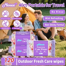 3PkMioszzi Cooling Intimate Vaginal Wipes for Women, Gym & Hiking Outdoor Travel