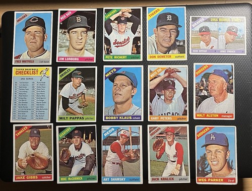 1966 Topps Baseball 170-Card Low-Grade Lot Creases w/ Big Stars, HOF, RC All Pic - Picture 5 of 14