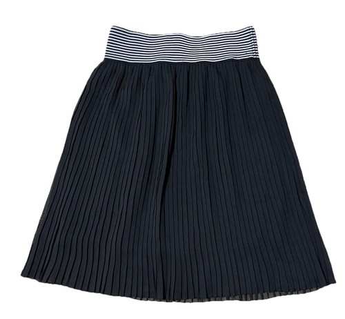 Falda para mujer Ninety talla L negra plisada hasta la rodilla forrada cintura elástica - Imagen 1 de 12
