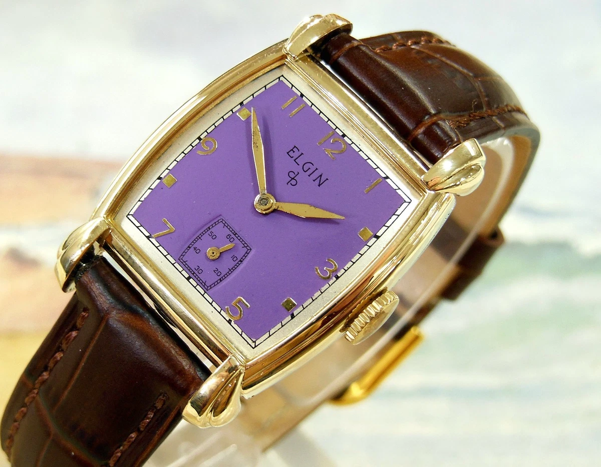 Elgin Mechanical (Manual) Tonneau/Barrel Wristwatches for 