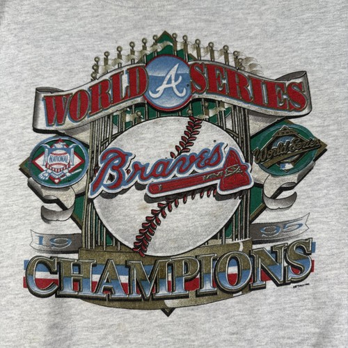 Maglione vintage Atlanta Braves uomo XL baseball campioni del mondo anni 90 USA - Foto 4 di 16