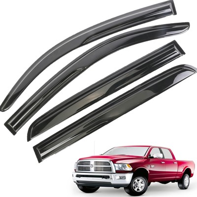 #ad Window Visors Rain Guards Deflector 2010 2018 Ram 2500 3500 Crew Mega Cab 4 $51.71