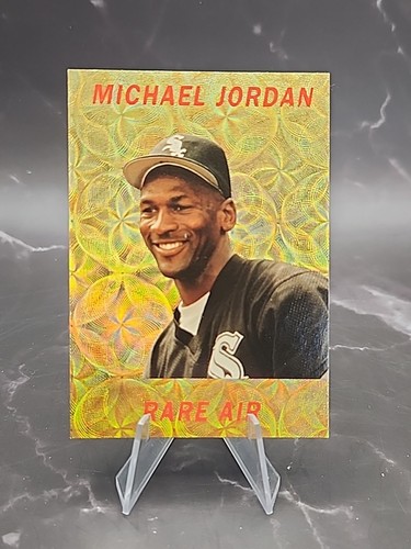 Carta promozionale MICHAEL JORDAN 1993-94 PRISMA ORO RARA AIR CHICAGO WHITE SOX - Foto 2 di 3