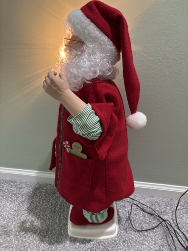 Telco Animato Natale Babbo Natale Motion-ette Illuminato con Candela e Latte 24" - Foto 7 di 8