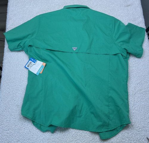 Columbia Tamiami II SS Button Up Shirt Womens XL Green Vented Back - Picture 4 of 6