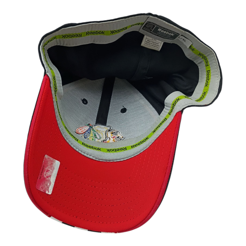 Casquette chapeau Reebok Chicago noire Hawks coupe stretch taille L/XL - Photo 3/6