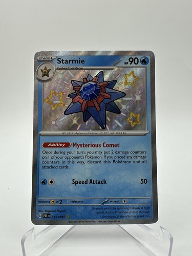 Pokémon Card TCG Starmie 119/091 Scarlet & Violet Paldean Fates Holo ✅ NM/M ✅