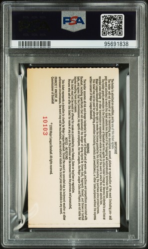 1990 All-Star Workout Home Run Derby Ticket Stub Ryne Sandberg Winner PSA 6 - Picture 2 of 2