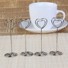  12 Pcs Heart Shaped Photo Holder Place Cards Holders Note Clip Memo Stand