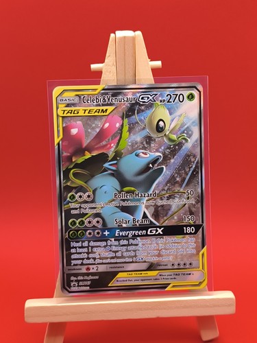 Celebi & Venusaur Tag Team GX Alternative Full Art Promo SM167 Pokemon Karte - Bild 3 von 12