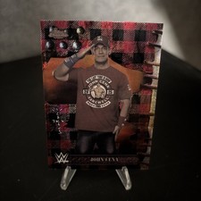 John Cena Red & Black Flannel Refractor Topps Chrome Cactus Jack WWE 2025