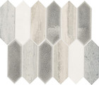 Fonte 2" X 6" Natural Stone Picket Mosaic in Heather Harbor Blend for Walls, Bac