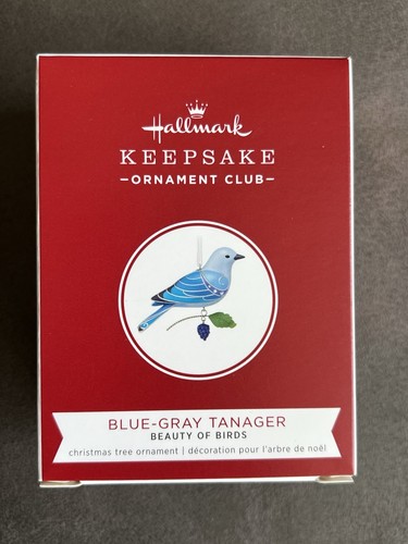 HALLMARK 2019 BLAUGRAU TANAGER SCHÖNHEIT DER VÖGEL ANDENKEN CLUB EVENT NEU LACKIEREN