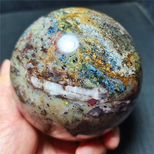 Rare 1288G Natural  Beautiful Namibia " Pietersite" Gemstone Ball Healing R1978 - Picture 5 of 15