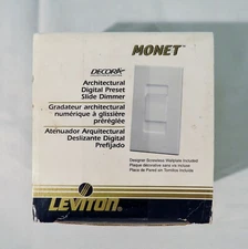 NEW LEVITON Ivory Monet Slide Light Dimmer Switch 1000W Incandescent MNI10-1LI