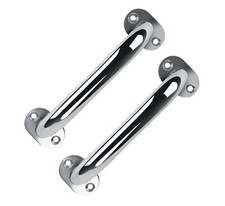 2X Stainless Steel Handrail 9" Round Grab Handle Polished Marine Boat Yacht/RV
