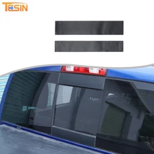 Carbon Fiber Rear Central Window Sticker Trim Decals for Dodge Ram Accessories