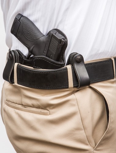 XTREME CARRY RH LH IWB Leather Gun Holster For Glock 42 - Picture 3 of 3