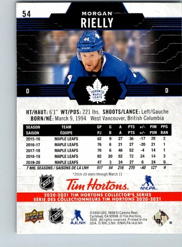 2020-21 Upper Deck Tim Hortons NHL Hockey BASE Cards - U-Pick From List - Picture 107 of 238