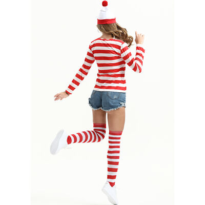 Where's Wally? Cosplay Costume - Kids, Men, Ladies Unisex Halloween Outfit