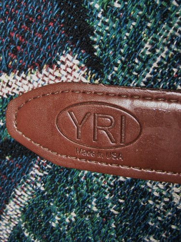 YRI Embroidered Woven Canvas & Leather Golf Belt PEACHTREE GOLF CLUB Sz 34 Green - Picture 9 of 12