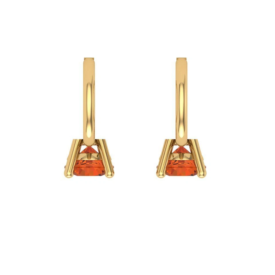 Red Zirconia Stud Earrings for Women, Lever Back (0.2 cttw, 3.0mm, Round-Cut) - Image 4 of 4