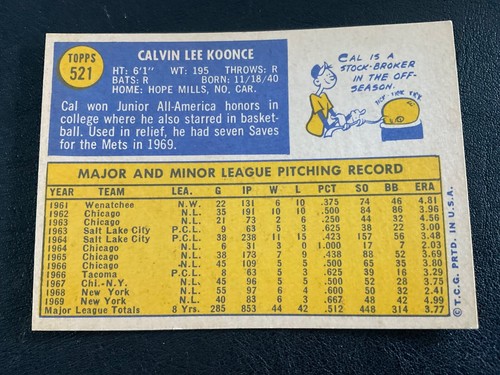 1970 TOPPS BASEBALL NY AMAZIN METS CARDSPICK CARDS YOU WANT - Picture 225 of 241