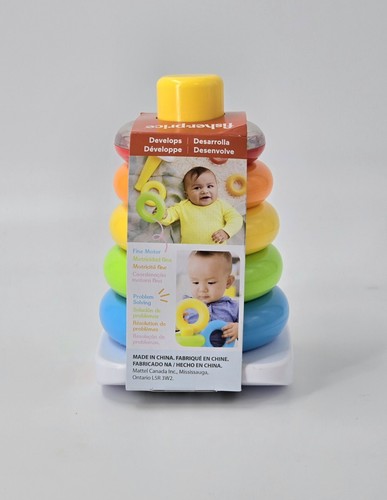 Fisher-Price Rock a Stack Baby Roly-Poly Base with 5 Colorful Rings 6+ Months - Picture 9 of 12