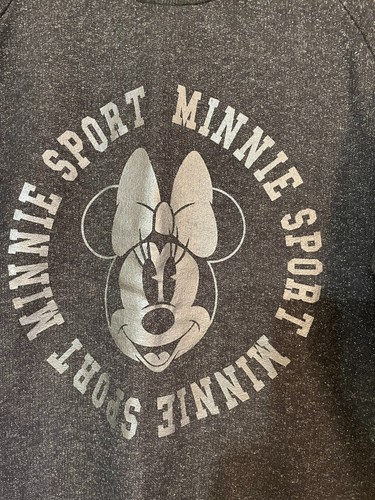 Ladies Disneyland Paris Minnie Mouse Sport Sweatshirt Grey/Silver XL - Picture 3 of 3
