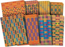 Roylco R15273 Assorted Design African Textile Paper, 8-1/2 x 11 Inches,3-Pack