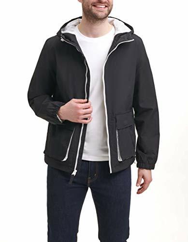 Levi's Men's Nylon Mesh Lined Taslan Hooded Windbreaker Jacket Black Size S - Picture 1 of 7