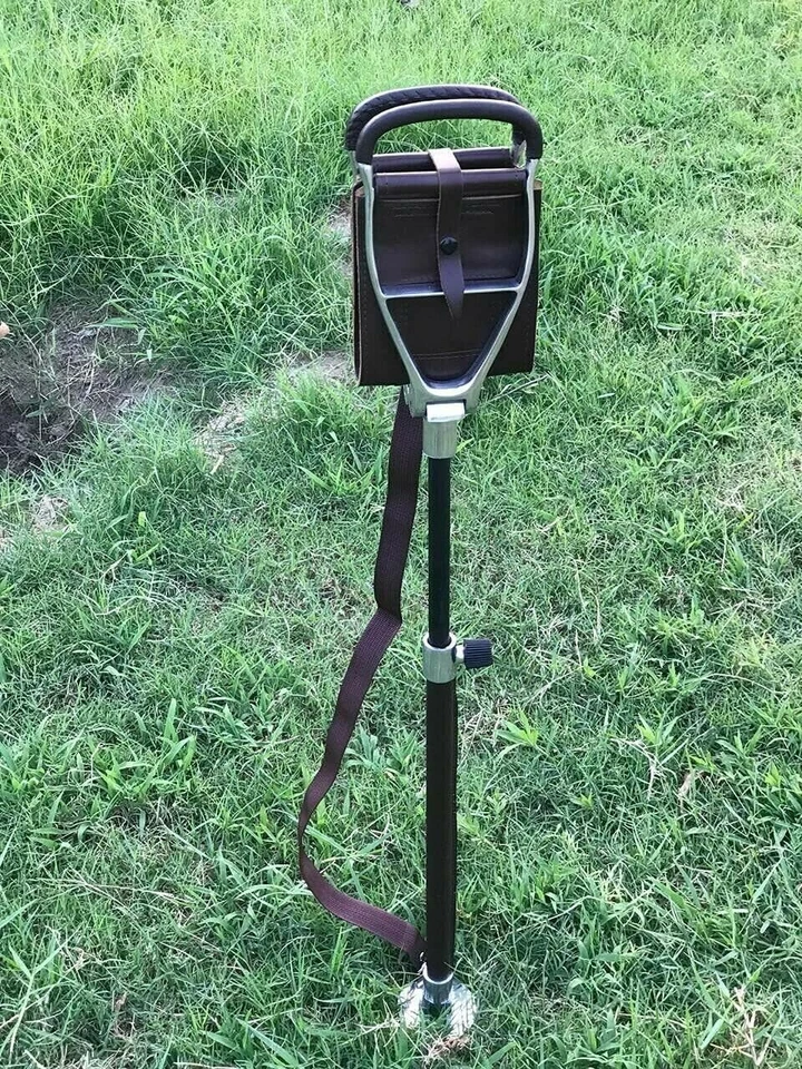 WALKING SEAT STICK SHOOTING SEAT STICK RACING FOLDING SEAT SHOWS CHAIR STOOL - Image 3 of 4