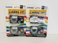 LOT OF (2) NEW OLD STOCK! CASIO BLACK INK / CLEAR TAPE PRINTER CARTRIDGE XR-9X2S