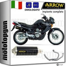 scarico completo omo open nero tech arrow per honda xl 650 v transalp 2004 04