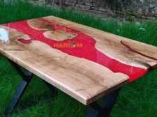 Red Epoxy Resin Table Sofa Center Table Top Adorable Gifts kitchen Accessories